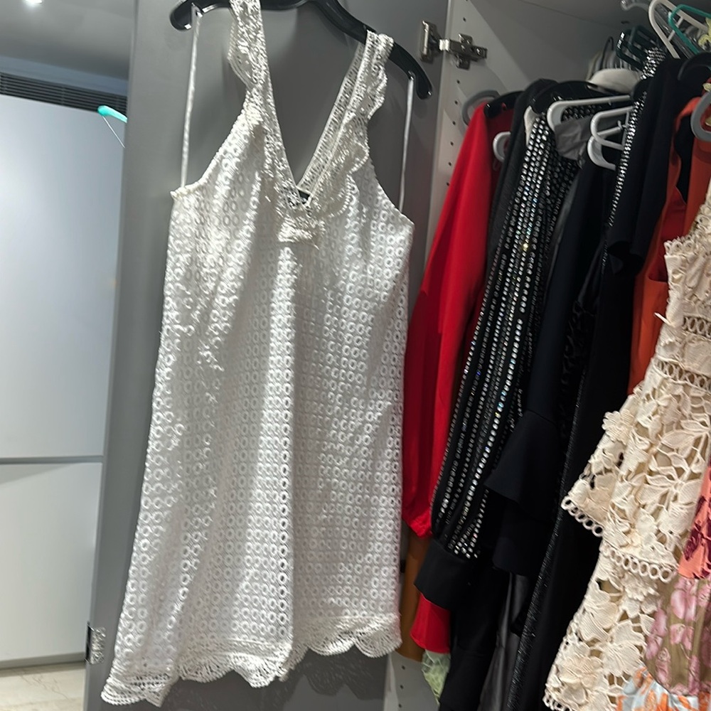 White Eyelet dress large